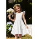 thumbnail image 2 of Vestido para niños pequeños Arshiner de algodón blanco con lazo sin espalda 4T, 2 of 6