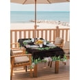 thumbnail image 2 of Outdoor Tablecloth with Umbrella Hole for Patio/Picnic/Party/Camping, Spring Botanical Waterproof Table Cloth Rectangle Table Cover Washable, Garden Birds Floral Leaves Brown Wood (52"x 70"), 2 of 8