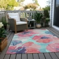 thumbnail image 6 of Addison Rugs Chantille Indoor/Outdoor Transitional Floral Pink Washable Rectangle Rug, 10' x 14', 6 of 6