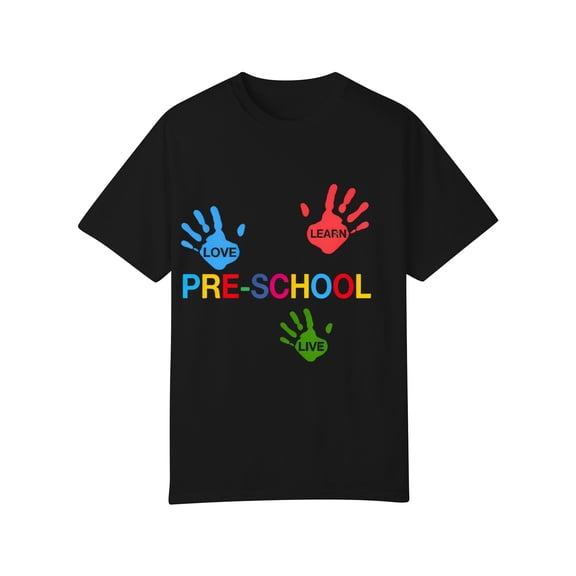 Sewkxo Girls Back To School Shirt Round Neck Short Sleeve T Shirts Cartoon Print Cotton Funny Tees Children's Shirts,Black 100