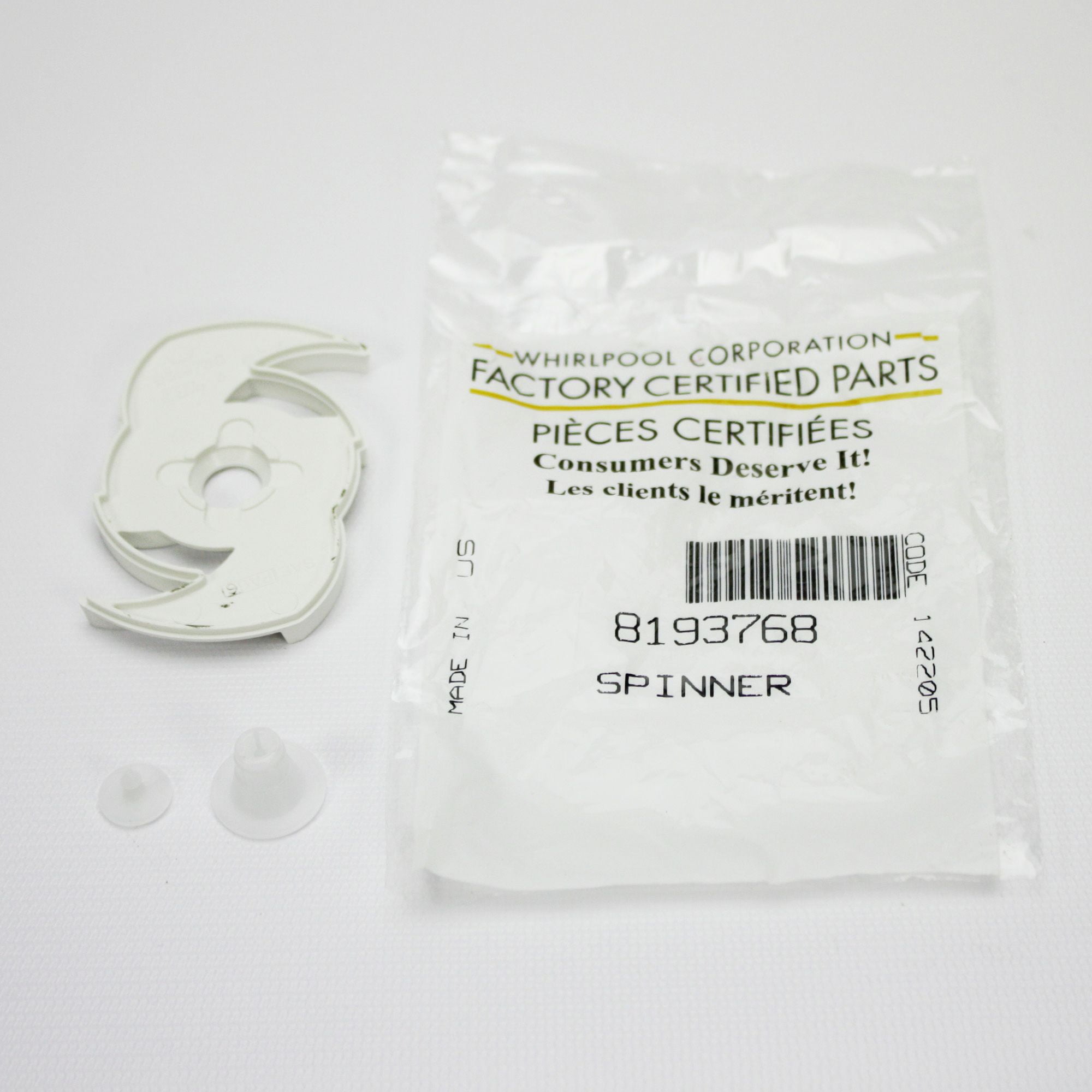 8193768 For Whirlpool Dishwasher Upper Spray Arm Spinner