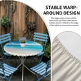thumbnail image 2 of Coastal Beach Round Tablecloth for 36-44 Inch Tables,Fitted Table Cover with Elastic Edge,Modern Ocean Wave Sea Nautical Sky Blue Waterproof Outdoor Table Cloth Protector for Patio Garden Dinner, 2 of 9