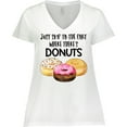 thumbnail image 3 of Inktastic Just Skip to the Part Where There's Donuts Women's Plus Size V-Neck T-Shirt, 3 of 5