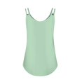 thumbnail image 4 of Workout Tops for Women Women Tank Top Casual Summer Print Tops 2024 Fashion Spaghetti Strap Sleeveless V Neck Solid Color Shirts, 4 of 4
