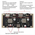 thumbnail image 2 of 100W Lithium Battery Charger Board 5-Port DC 12-30V Type-C/USB A Mobile Power Bank 18650 Charging Module PD/QC 2.0 3.0, 2 of 7