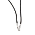 thumbnail image 4 of Black Waxed Cord Necklace Adjustable Finished 2mm 18"String Rope Clasp Chain, 4 of 8