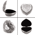 thumbnail image 6 of 3X Classic Vintage Antique Heart Shape Ring Small Trinket Storage Organizer Chest ,Silver, 6 of 8