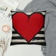 thumbnail image 2 of FUMJ Valentines Day Lumbar Pillow Covers Red Love with Black Peppermint Stripe Valentine Decorations Cushion Case Farmhouse Home Decor for Mother's Day Valentines Day Gift Bedroom, 2 of 5
