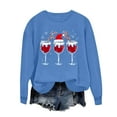 thumbnail image 7 of Mifsaly Christmas Vintage Crewneck Sweatshirt Women Xmas Red Wine Cups Graphic Loose Tops Pullover Long Sleeve Trendy Festival Blouse Holiday Party Shirts 2025, 7 of 7