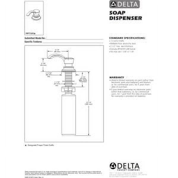 Delta Cassidy Soap / Lotion Dispenser in Chrome RP71543