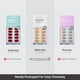 thumbnail image 4 of Press On Nails BtartBox 3D, punta francesa de color rojo cereza y almendra, 4 of 8