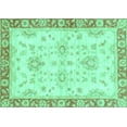 thumbnail image 1 of Ahgly Company Indoor Rectangle Oriental Turquoise Blue Traditional Area Rugs, 8' x 12', 1 of 4