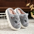 thumbnail image 7 of NOLDARES Toddler Kids Cute Cartoon Slippers Boys Winter Warm Fuzzy Bedroom House Shoes(Grey,9.5-10 Years), 7 of 7
