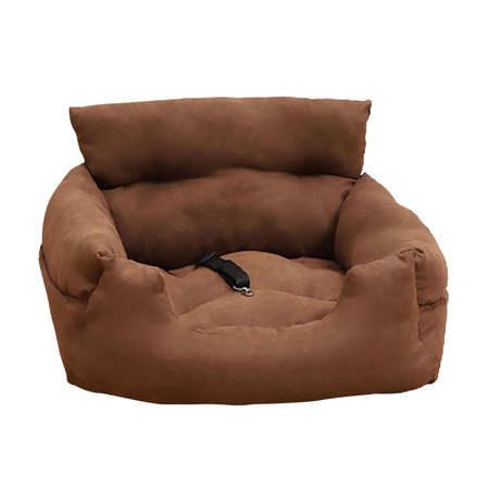 Seat Soft Dog Car Seat for Small Medium Dogs Kitty Large Cats Brown