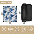 thumbnail image 4 of Hair Tool Organizer Bag with Heat Resistant Mat Removable Travel Storage Case for Hot Air Brushes Curling Irons Blue and White Butterfly, 4 of 8