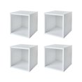 thumbnail image 4 of Better Homes & Gardens Wall Mounted Cube Shelves, Set of 4, White Texture Finish, 4 of 9