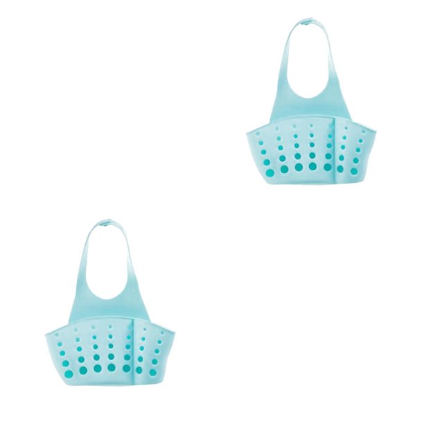 Yuarrent Bolsa de almacenamiento de esponja para platos de cocina, 1 Uds., soporte para fregadero, bolsa de drenaje colgante portátil para el rosado 2Conjunto