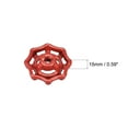 thumbnail image 3 of Uxcell Square Broach 5x5mm Wheel 45mm Uxcell Faucet Round Wheel Handle Red 2 Pack, 3 of 5