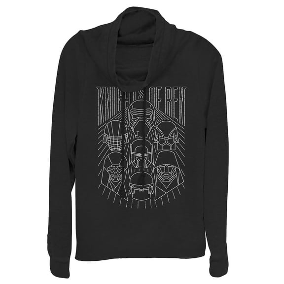 Junior's Star Wars: The Rise of Skywalker Knights of Ren Streak  Cowl Neck Sweatshirt Black 2X Large