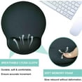 thumbnail image 3 of Mouse Pad with Wrist Support, Ergonomic Mouse Pad with Memory Foam Wrist Rest Cushion, Non-Slip Rubber Base Gaming Mice Pad for Home Office Computer Laptop, Grey, 3 of 14
