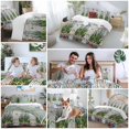 thumbnail image 5 of Cal King 4 Piece Bedding Set Butterfly Spring Colorful Flower Soft Breathable Duvet Cover and Pillowcase,Abstract Floral Green Leaves Duvet Cover Set Bed Sheets for Bedroom Dormitory Guest Room, 5 of 9