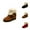 Brown, variant on Women Cute Warm Short Boots Women's Winter Snow Suede Mid Heel Round Toe Ankle Booties Boots Fold Over Fringe Boots Low Heel Versatile Two Way Wear