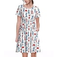 thumbnail image 1 of Balery Lighthouse And Beacon Vestidos sueltos de manga corta para mujer, vestidos de verano 2025, vestidos casuales de corte A con vuelo., 1 of 6