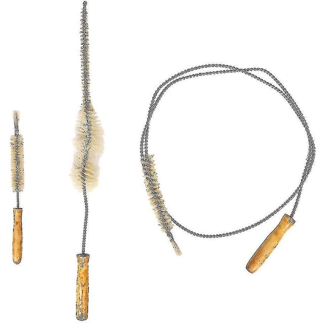 3 Pcs Cleaning Brush For Milking Collector, Wooden Cleaning Brush Set
