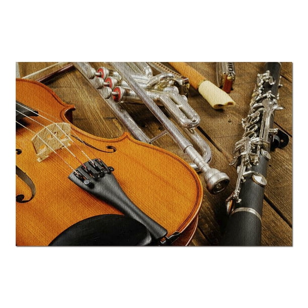 Collection of Musical Instruments for Band or Orchestra Violin, Trumpet 9019634