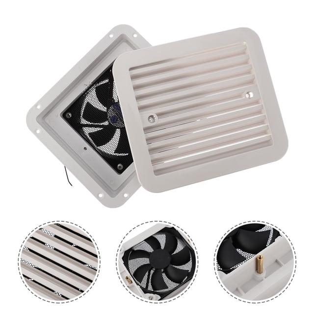 AURARMLET 1Set White Plastic Cooling Fan for Camping and Circulation and Exhaust