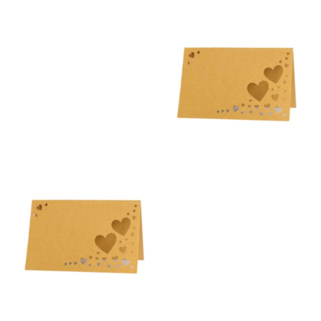Cateissary 50 piezas personalizar decoraciones de con corazón hueco nombre lugar tarjetas superficie lisa vacía Type3 NO3