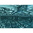 thumbnail image 1 of Ahgly Company Machine Washable Indoor Rectangle Transitional Deep-Sea Blue Area Rugs, 6' x 9', 1 of 7