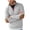 Gray, variant on Quarter Zip Pullovers for Men Elbow Patch Long Sleeve Stand Up Collar T-Shirts Color Block Casual Polos Shirts Fall Winter Lightweight Sweat Shirt Gray S