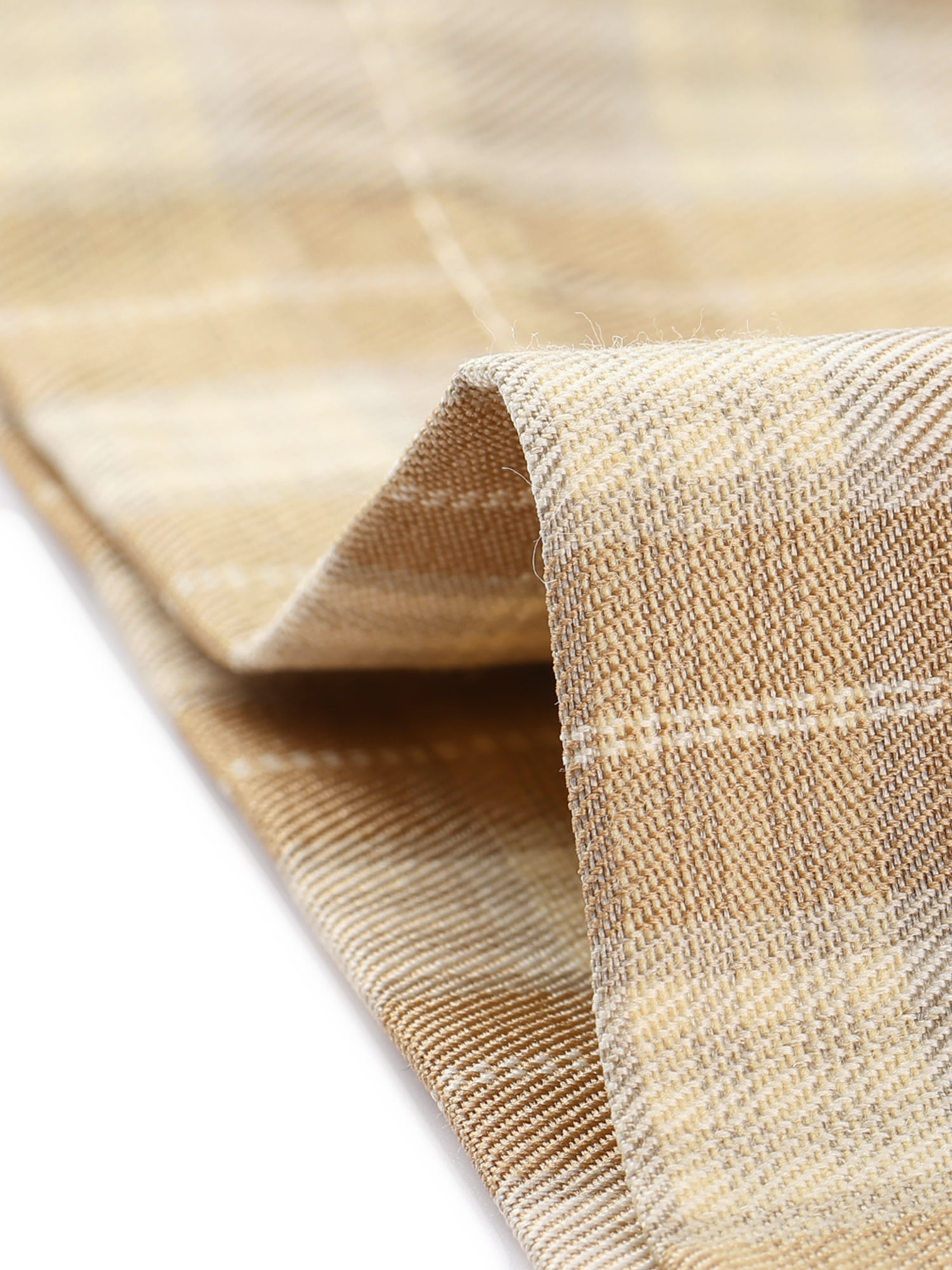 DARING DIVA Women's Plaid Trousers Pockets Straight Leg Casual Pant XS Light Khaki Beige