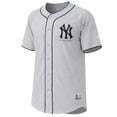 thumbnail image 2 of MLB New York Yankees Men's Gray Full Button Jersey, 2 of 5