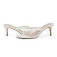thumbnail image 3 of Women's Kitten Heel Flip Flops Slip On Thong Slide Sandals Comfortable Summer Beach Shoes, 3 of 3