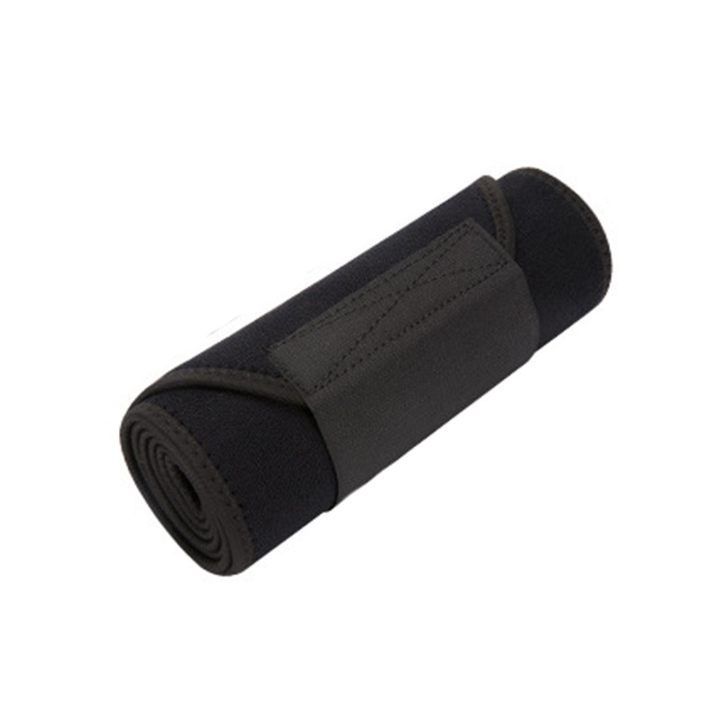 haxmnou waist belt adjustable compression sweating wrap trainer exercise sportswear hot black
