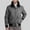 Gray, variant on Men's Wool Blend Western Bomber Jacket with Sherpa Collar Winter Insulated Zip Up Warm Coat with Ribbed Cuffs and Hem Sizes M-2XL Navy