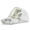 thumbnail image 2 of Beugl Visor Hats Clearance, Mens and Womens Outdoor Sequins Trend Fashion Casual Caps Travel Holiday Sports Baseball Caps Summer Hats Baseball Hat Bucket Hat Beach Hats Trucker Hats Women White, 2 of 4