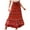 Red, variant on CAIXIA Plus Size Skirts for Women Fashion Striped Soft Flowy Maxi Skirt Summer Boho Pleated Beach Long Skirts with Pockets