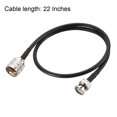 thumbnail image 4 of UHF (PL259) a BNC Macho Antena Radio Cable RG58 Coaxial Cable 22 Pulgadas, 4 of 5