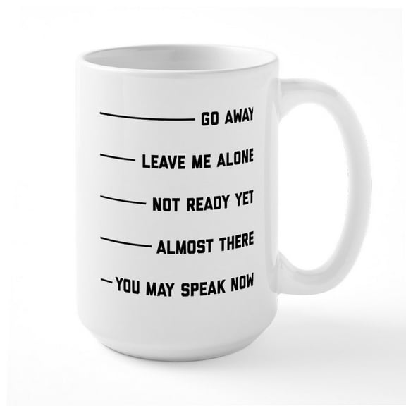 CafePress - Coffee Social Levels - 15 oz Ceramic Large White Novelty Mug