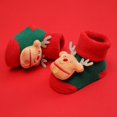 thumbnail image 2 of 3D Christmas Cartoon Cotton Baby Socks Unisex Infant Toddler Terry Socks With Non Skid Socks For 0-12M, 2 of 7