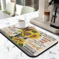 thumbnail image 2 of 2 Pack Washable Rubber Sunflower Cute Floral Dish Drying Mats for Kitchen Counter Home Large Coffee Bar Pad Accessories and Decor for Utensils Stemware (2pcs 19.5''x12''), 2 of 6