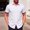 White, variant on COSFO Short Sleeve Men Button Down Shirt Casual Beach Blue Shirt Summer Collared Relaxed Fit Men Shirts L