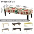 thumbnail image 3 of POLERO Dining Room Bench Covers, Stretch Christmas Paws Print Bench Seat Protector Cover, Washable Rectangular Chair Cover for Bedrooms, Living Rooms, Kitchens, Removable, 3 of 8