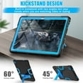 thumbnail image 5 of Decase Heavy Case for Lenovo Tab M10 Plus 2022 3rd Gen 10.6 Inch, Hybrid Shockproof Rugged Case with Built-in Kickstand, Black+Blue, 5 of 9