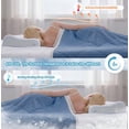 thumbnail image 4 of Vccoem Cooling Comforter Queen Size, Cooling Blanket for Hot Sleepers & Night Sweats, Lightweight Comforter for Summer with Dual-Sided Cool Tech, Soft Breathable Smooth Blanket, 90" x 90", Dark Blue, 4 of 8