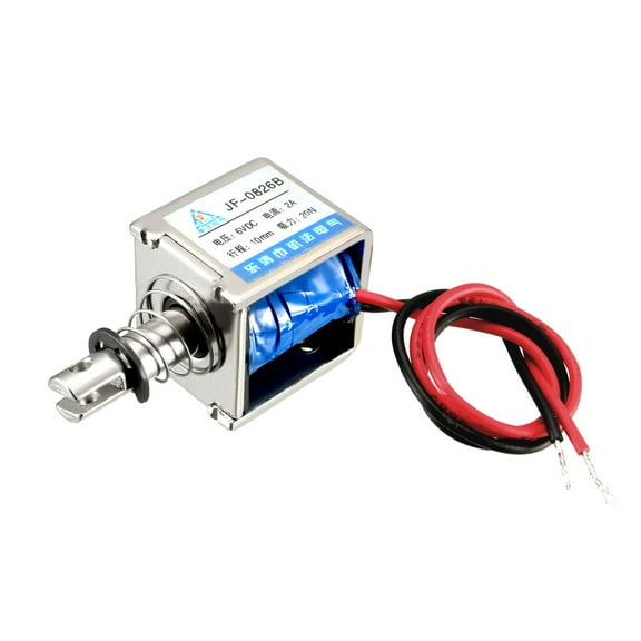 DC 6V 2A 20N 10mm Pull Push Type Open Frame Linear Motion Solenoid Electromagnet