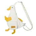 thumbnail image 2 of QccHieUs Duck Shaped Shoulder Bag Chest Bag Satchels Work Large Capacity Fashion Shopping White, 2 of 9